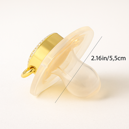 ✨ Sucette Luxe personnalisée avec Tétine Orthodontique.  Élégance & Confort pour Votre Bébé ✨